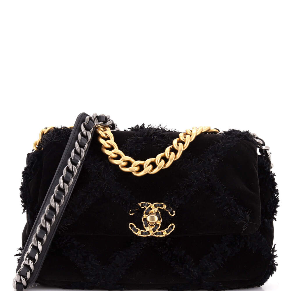 Chanel Medium 19 Flap Bag Quilted Velvet